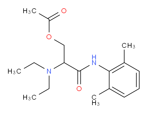 2-(diethylamino)-3-((2,6-dimethylphenyl)amino)-3-oxopropyl acetate