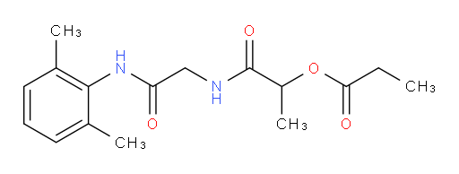 1-((2-((2,6-dimethylphenyl)amino)-2-oxoethyl)amino)-1-oxopropan-2-yl propionate