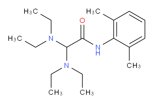 2,2-bis(diethylamino)-N-(2,6-dimethylphenyl)acetamide