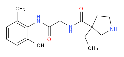 N-(2-((2,6-dimethylphenyl)amino)-2-oxoethyl)-3-ethylpyrrolidine-3-carboxamide