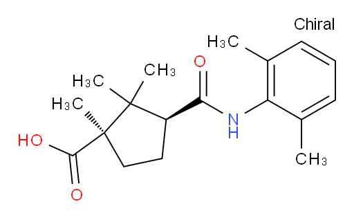 (1R,3S)-3-((2,6-dimethylphenyl)carbamoyl)-1,2,2-trimethylcyclopentanecarboxylic acid