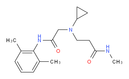 3-(cyclopropyl(2-((2,6-dimethylphenyl)amino)-2-oxoethyl)amino)-N-methylpropanamide