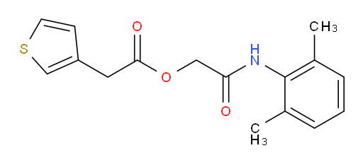 2-((2,6-dimethylphenyl)amino)-2-oxoethyl 2-(thiophen-3-yl)acetate
