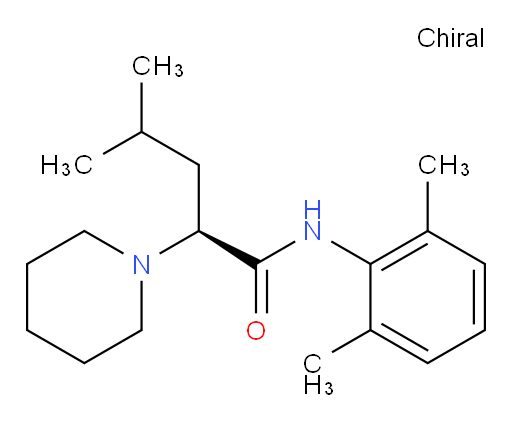 (S)-N-(2,6-dimethylphenyl)-4-methyl-2-(piperidin-1-yl)pentanamide