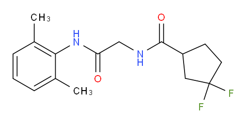 N-(2-((2,6-dimethylphenyl)amino)-2-oxoethyl)-3,3-difluorocyclopentanecarboxamide