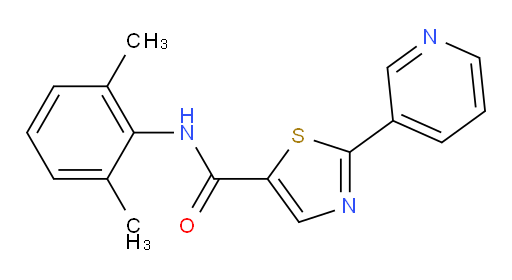 N-(2,6-dimethylphenyl)-2-(pyridin-3-yl)thiazole-5-carboxamide