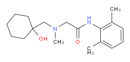 N-(2,6-dimethylphenyl)-2-(((1-hydroxycyclohexyl)methyl)(methyl)amino)acetamide