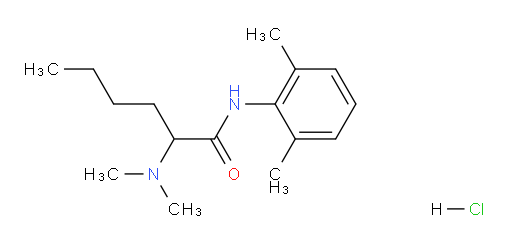 2-(dimethylamino)-N-(2,6-dimethylphenyl)hexanamide hydrochloride