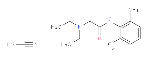 thiocyanic acid compound with 2-(diethylamino)-N-(2,6-dimethylphenyl)acetamide (1:1)