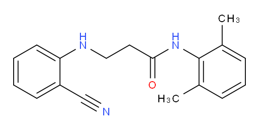 3-((2-cyanophenyl)amino)-N-(2,6-dimethylphenyl)propanamide