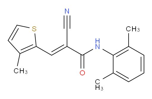 (E)-2-cyano-N-(2,6-dimethylphenyl)-3-(3-methylthiophen-2-yl)acrylamide