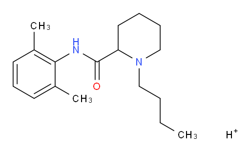 1-butyl-N-(2,6-dimethylphenyl)piperidine-2-carboxamide, hydrogen salt