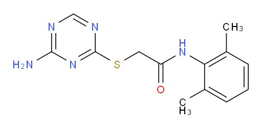 2-((4-amino-1,3,5-triazin-2-yl)thio)-N-(2,6-dimethylphenyl)acetamide