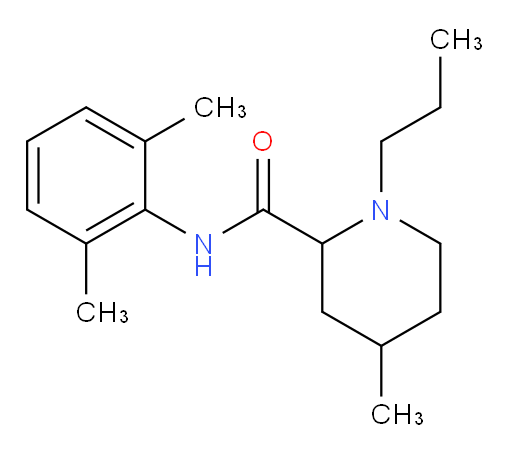 N-(2,6-dimethylphenyl)-4-methyl-1-propylpiperidine-2-carboxamide