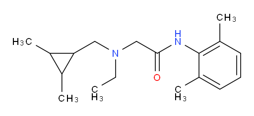 2-(((2,3-dimethylcyclopropyl)methyl)(ethyl)amino)-N-(2,6-dimethylphenyl)acetamide