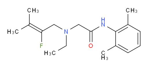 N-(2,6-dimethylphenyl)-2-(ethyl(2-fluoro-3-methylbut-2-en-1-yl)amino)acetamide