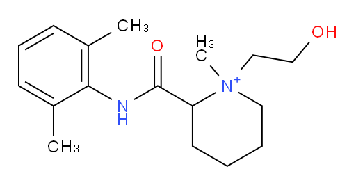 2-((2,6-dimethylphenyl)carbamoyl)-1-(2-hydroxyethyl)-1-methylpiperidin-1-ium