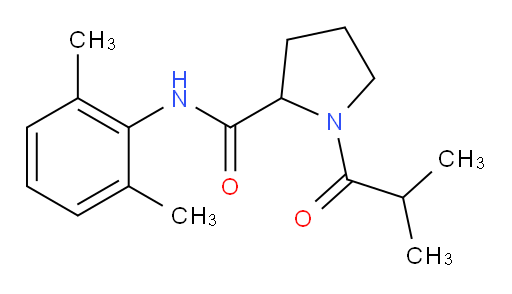 N-(2,6-dimethylphenyl)-1-isobutyrylpyrrolidine-2-carboxamide