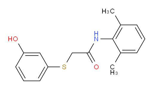 N-(2,6-dimethylphenyl)-2-((3-hydroxyphenyl)thio)acetamide