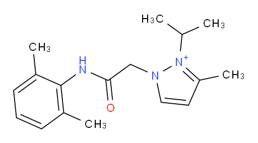 1-(2-((2,6-dimethylphenyl)amino)-2-oxoethyl)-2-isopropyl-3-methyl-1H-pyrazol-2-ium
