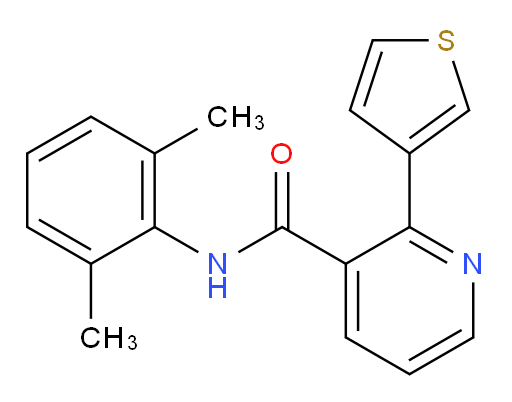 N-(2,6-dimethylphenyl)-2-(thiophen-3-yl)nicotinamide