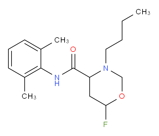 3-butyl-N-(2,6-dimethylphenyl)-6-fluoro-1,3-oxazinane-4-carboxamide