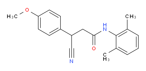 3-cyano-N-(2,6-dimethylphenyl)-3-(4-methoxyphenyl)propanamide