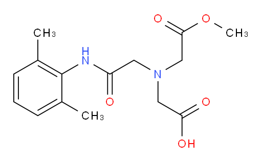 2-((2-((2,6-dimethylphenyl)amino)-2-oxoethyl)(2-methoxy-2-oxoethyl)amino)acetic acid