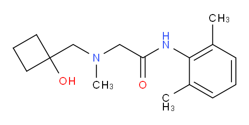 N-(2,6-dimethylphenyl)-2-(((1-hydroxycyclobutyl)methyl)(methyl)amino)acetamide
