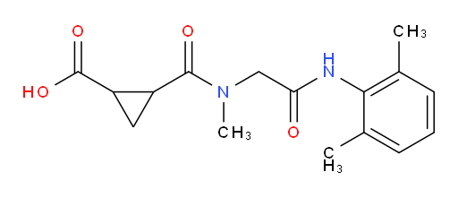 2-((2-((2,6-dimethylphenyl)amino)-2-oxoethyl)(methyl)carbamoyl)cyclopropanecarboxylic acid
