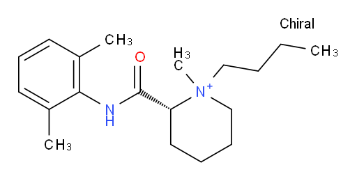 (2R)-1-butyl-2-((2,6-dimethylphenyl)carbamoyl)-1-methylpiperidin-1-ium