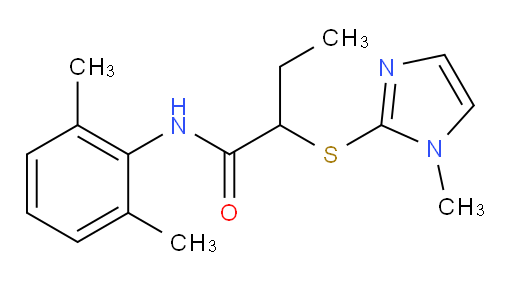 N-(2,6-dimethylphenyl)-2-((1-methyl-1H-imidazol-2-yl)thio)butanamide