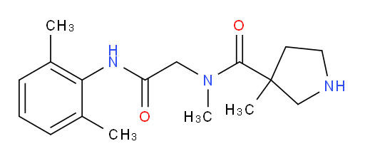N-(2-((2,6-dimethylphenyl)amino)-2-oxoethyl)-N,3-dimethylpyrrolidine-3-carboxamide