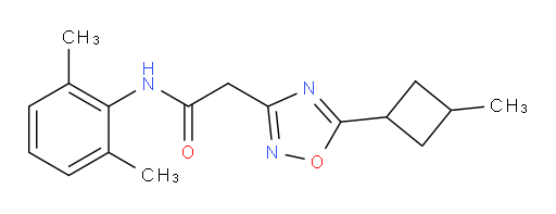 N-(2,6-dimethylphenyl)-2-(5-(3-methylcyclobutyl)-1,2,4-oxadiazol-3-yl)acetamide