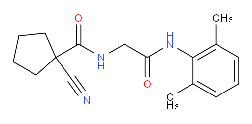 1-cyano-N-(2-((2,6-dimethylphenyl)amino)-2-oxoethyl)cyclopentanecarboxamide