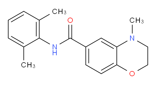 N-(2,6-dimethylphenyl)-4-methyl-3,4-dihydro-2H-benzo[b][1,4]oxazine-6-carboxamide