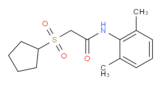 2-(cyclopentylsulfonyl)-N-(2,6-dimethylphenyl)acetamide
