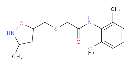 N-(2,6-dimethylphenyl)-2-(((3-methylisoxazolidin-5-yl)methyl)thio)acetamide