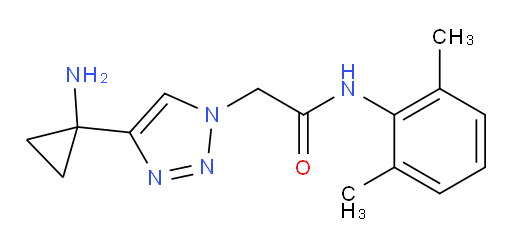 2-(4-(1-aminocyclopropyl)-1H-1,2,3-triazol-1-yl)-N-(2,6-dimethylphenyl)acetamide