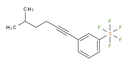 3-(5-methylhex-1-yn-1-yl)(pentafluoromercapto)benzene