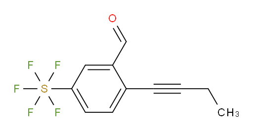 2-(but-1-yn-1-yl)-5-(pentafluoromercapto)benzaldehyde