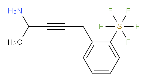 2-(4-aminopent-2-yn-1-yl)(pentafluoromercapto)benzene