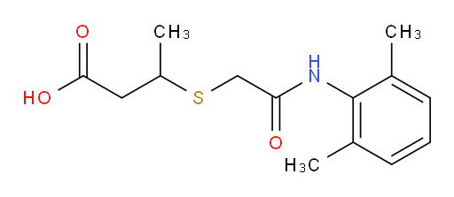 3-((2-((2,6-dimethylphenyl)amino)-2-oxoethyl)thio)butanoic acid
