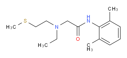 N-(2,6-dimethylphenyl)-2-(ethyl(2-(methylthio)ethyl)amino)acetamide
