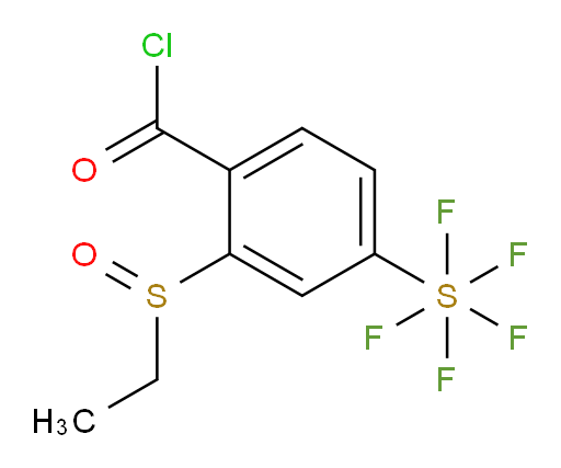 2-(ethylsulfinyl)-4-(pentafluoromercapto)benzoyl chloride