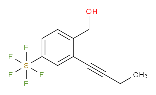 (2-(but-1-yn-1-yl)-4-(pentafluoromercapto)phenyl)methanol