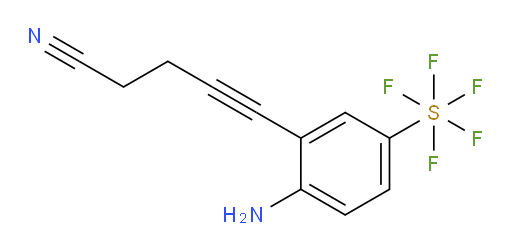 5-(2-amino-5-(pentafluoromercapto)phenyl)pent-4-ynenitrile