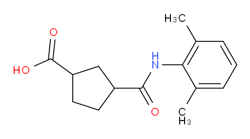 3-((2,6-dimethylphenyl)carbamoyl)cyclopentanecarboxylic acid