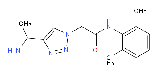 2-(4-(1-aminoethyl)-1H-1,2,3-triazol-1-yl)-N-(2,6-dimethylphenyl)acetamide