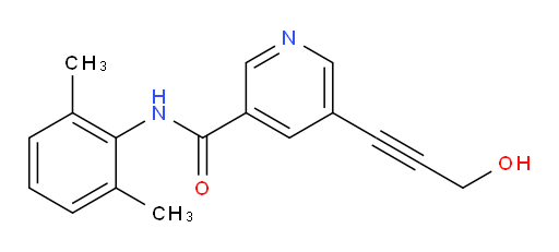 N-(2,6-dimethylphenyl)-5-(3-hydroxyprop-1-yn-1-yl)nicotinamide